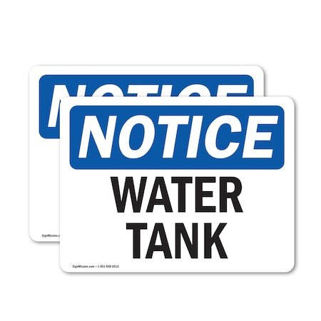 Signmission Water Tank, 5 in W x Rectangle, Vinyl Decal OS-2PACK-NS-D-35-L-18986